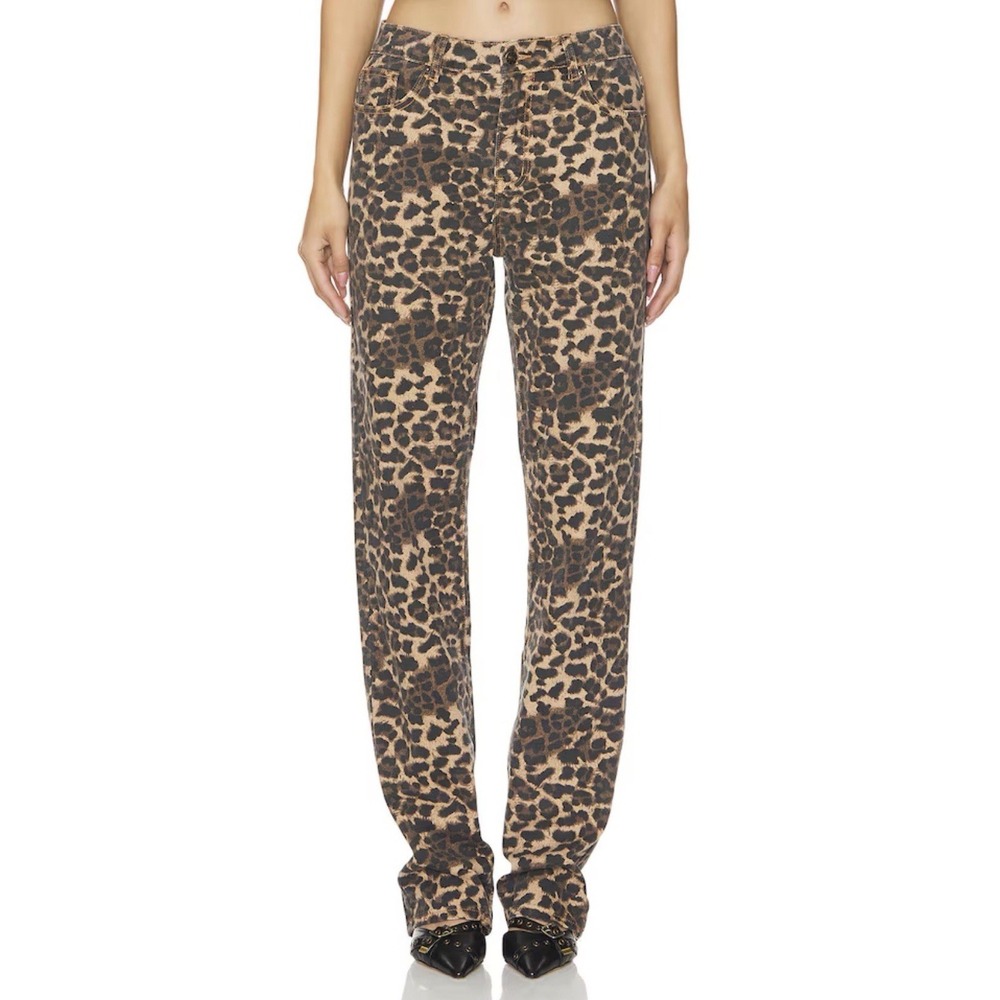 Lioness Leopard Print Wide Leg Pants Women's Sz Sm Boho Statement Cheetah NWT